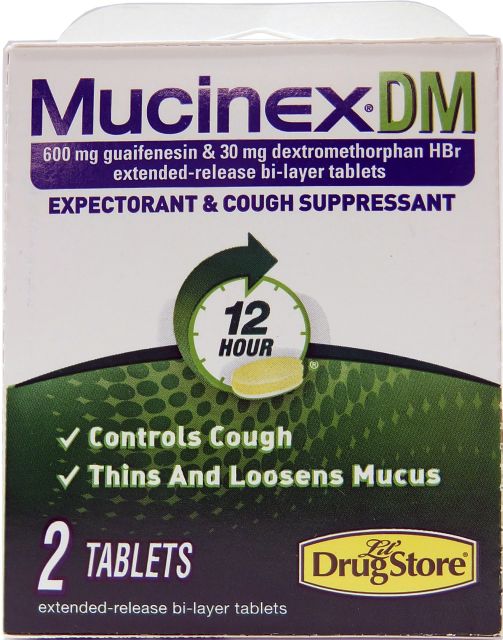 Mucinex DM Cough and Cold Relief 2ct tablets