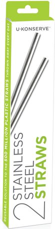 STAINLESS STEEL STRAWS 2PK